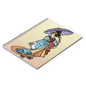 Geisha mit Sonnenschirm Notizblock (Linke Seite)