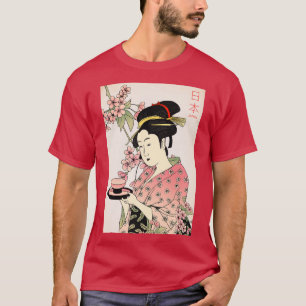 Geisha mit Tea T-Shirt