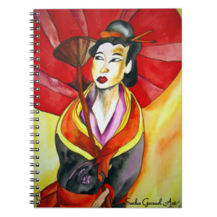 Geisha-Notizbuch von Sacha Grossel Art Notizblock