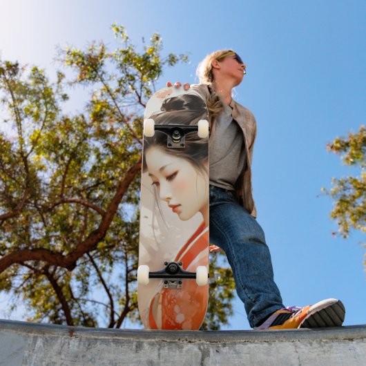 Geisha Orange Ink Skateboard (Außenbereich 1)