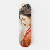 Geisha Orange Ink Skateboard (Vorderseite)