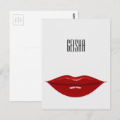 Geisha - Papiererzeugnisse Postkarte (Vorne/Hinten)