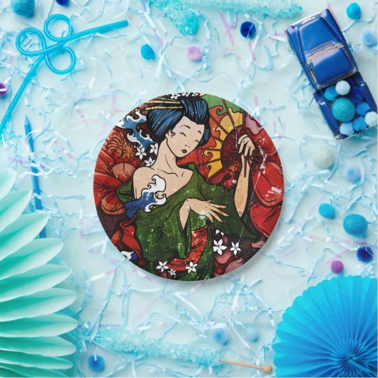 Geisha Pappteller (Party)
