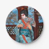 Geisha Pappteller (Vorderseite)