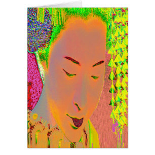Geisha Pop Art Geburtstagskarte
