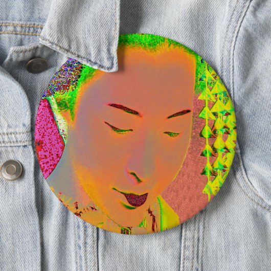 Geisha Pop Art Pinback Schaltfläche Button (Beispiel)