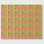 Geisha Pop Art Wrapping Paper Geschenkpapier (Flach)
