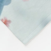 Geisha portrait, cherry blossoms, Japanese art, Fleecedecke (Ecke)