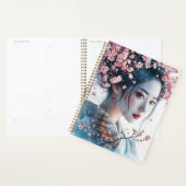 Geisha portrait, cherry blossoms, Japanese art, Planer (Anzeige)