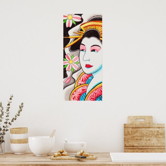 Geisha Poster (Küche)