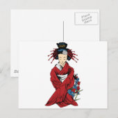 Geisha Postkarte (Vorne/Hinten)