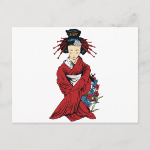 Geisha Postkarte