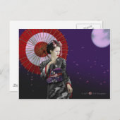 Geisha Postkarte (Vorne/Hinten)