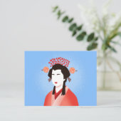 Geisha Postkarte (Stehend Vorderseite)