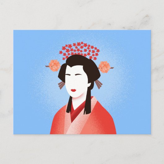 Geisha Postkarte (Vorderseite)