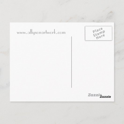 GEISHA POSTKARTE (Rückseite)