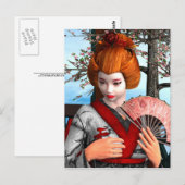 Geisha Postkarte (Vorne/Hinten)
