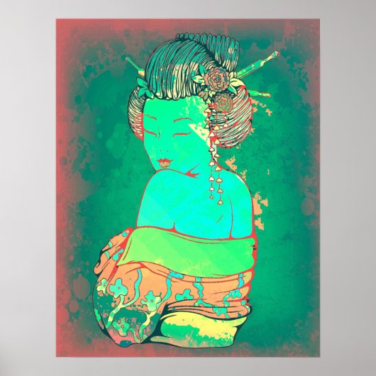 Geisha Psychedelic Poster (Vorne)