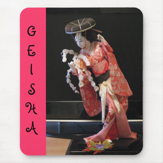 Geisha-Puppe Mousepad (Vorne)