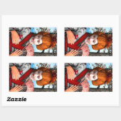 Geisha Rechteckiger Aufkleber (Blatt)