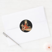 Geisha Runder Aufkleber (Umschlag)