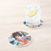 Geisha Sandstein Untersetzer (Seite)