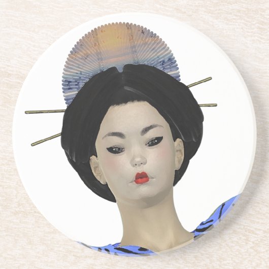 Geisha Sandstone Untersetzer (Vorne)