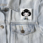 Geisha schlägt Knopf Button (Beispiel)