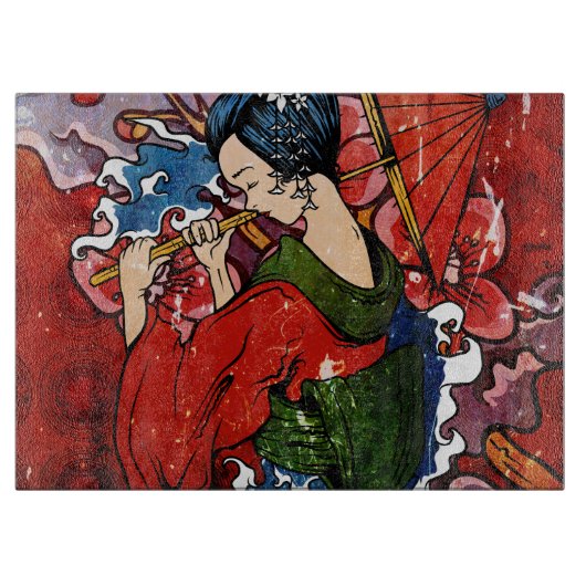 Geisha Schneidebrett (Vorderseite)