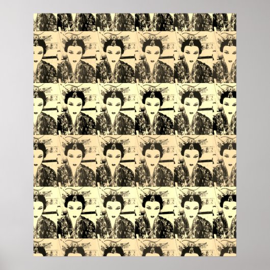 Geisha Selfie Cool Wall Pop Art Poster (Vorne)