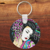 GEISHA steht vor einer Schlüsselanhänger (Vorderseite)