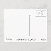 Geisha Surfing Postkarte (Rückseite)