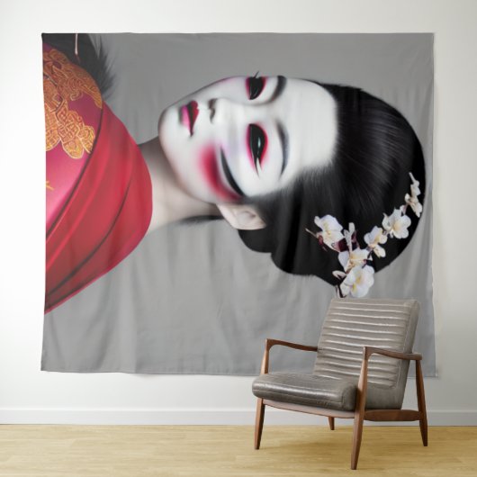 Geisha Tapestry Wandteppich (Beispiel (Horizontal))