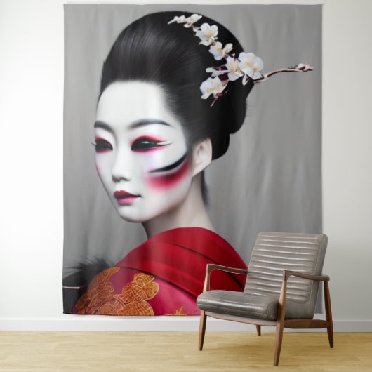 Geisha-Tapete Wandteppich (Beispiel)