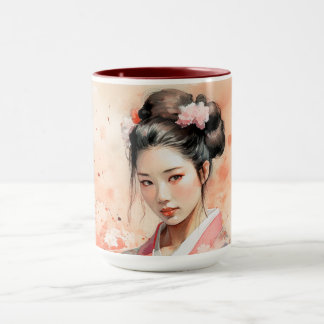 Geisha Tasse - japanisches Design Haiku-Kaffee-Mor