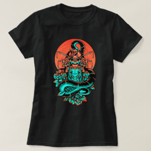 Geisha Tattoo verbrannte orange- und schwarzer T - T-Shirt