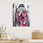 Geisha - The Artist - Art Print Poster (Küche)