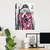Geisha - The Artist - Art Print Poster (Heimbüro)