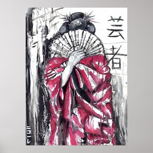 Geisha - The Artist - Art Print Poster (Vorne)