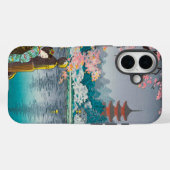 Geisha und Cherry Tree, Ueno Park japanische Lands Case-Mate iPhone Hülle (Rückseite (Horizontal))