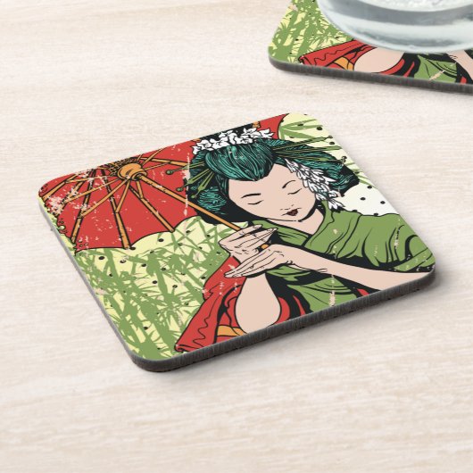 Geisha Untersetzer (Linke Seite)