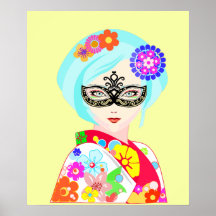 Geisha w Venezianisch Mask