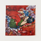 Geisha Wandteppich (Vorderseite (Horizontal))