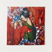 Geisha Wandteppich (Vorderseite)