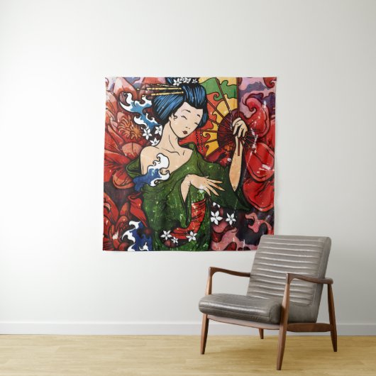 Geisha Wandteppich (Beispiel)