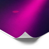 Geisha with Neon Background - Fridge Magnet Art Poster (Ecke)