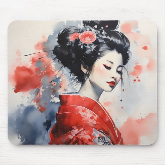 Geisha Woman Japan Mousepad (Vorne)
