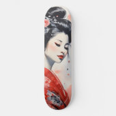 Geisha Woman Japan Skateboard (Vorderseite)