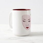 Geisha Zweifarbige Tasse (Vorderseite Links)
