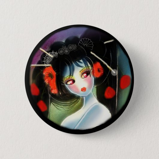 Geishapoppy Button (Vorderseite)